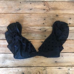 Black Flouncy Swim Top *MOVING SALE*